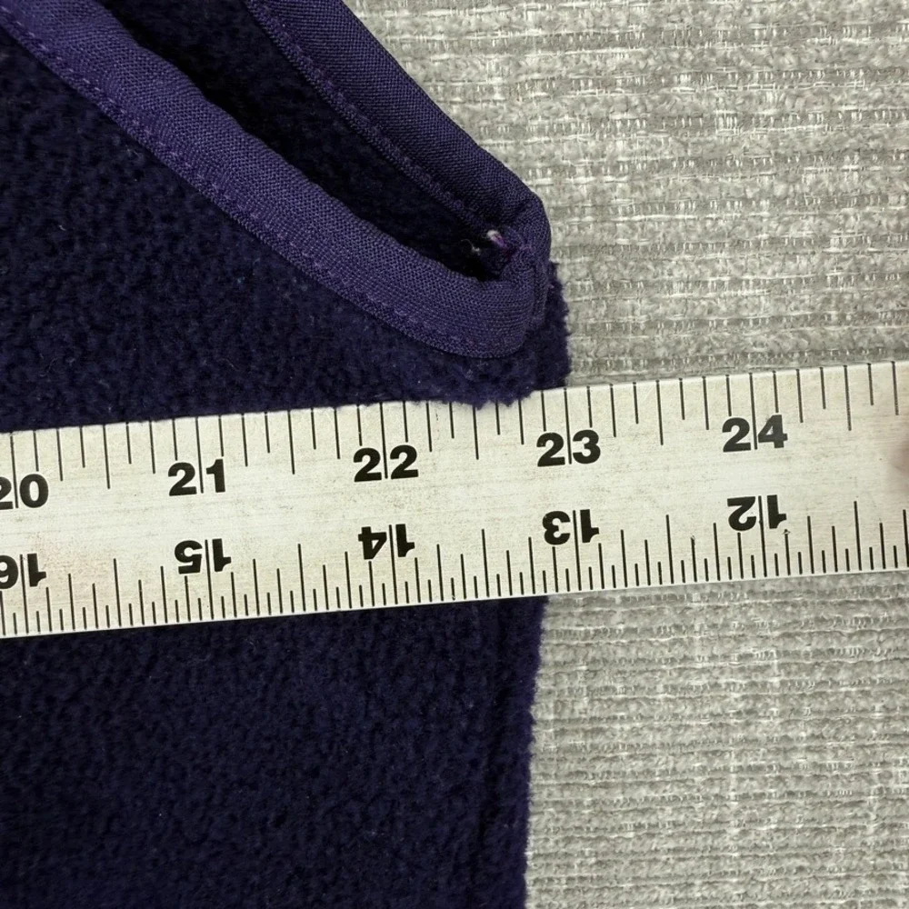 Vintage Campmor Fleece Vest Mens Large Purple Aztec Trim Full Zip Gorpcore - Picture 5 of 10